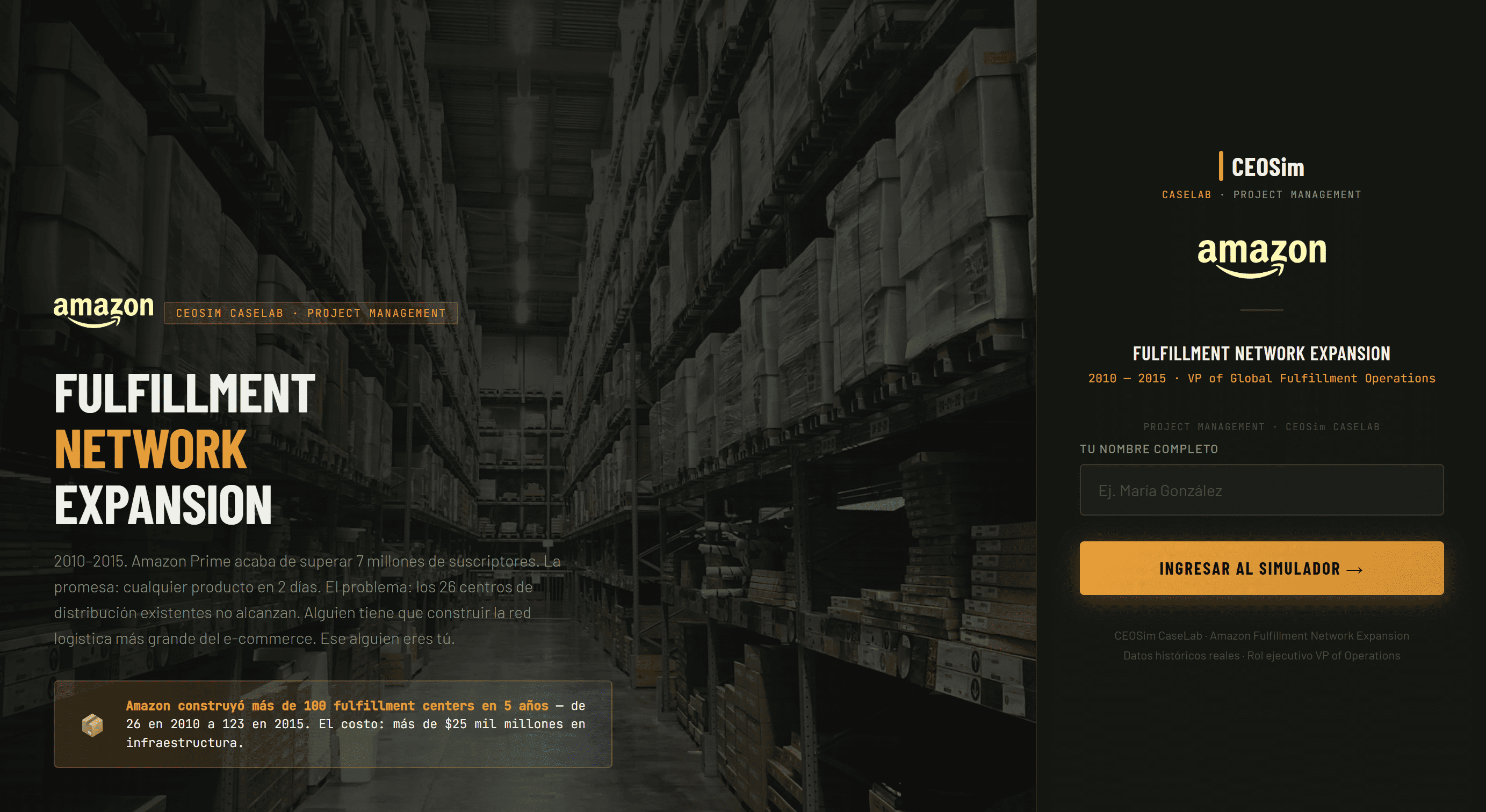 Intro del caso Amazon en CaseLab